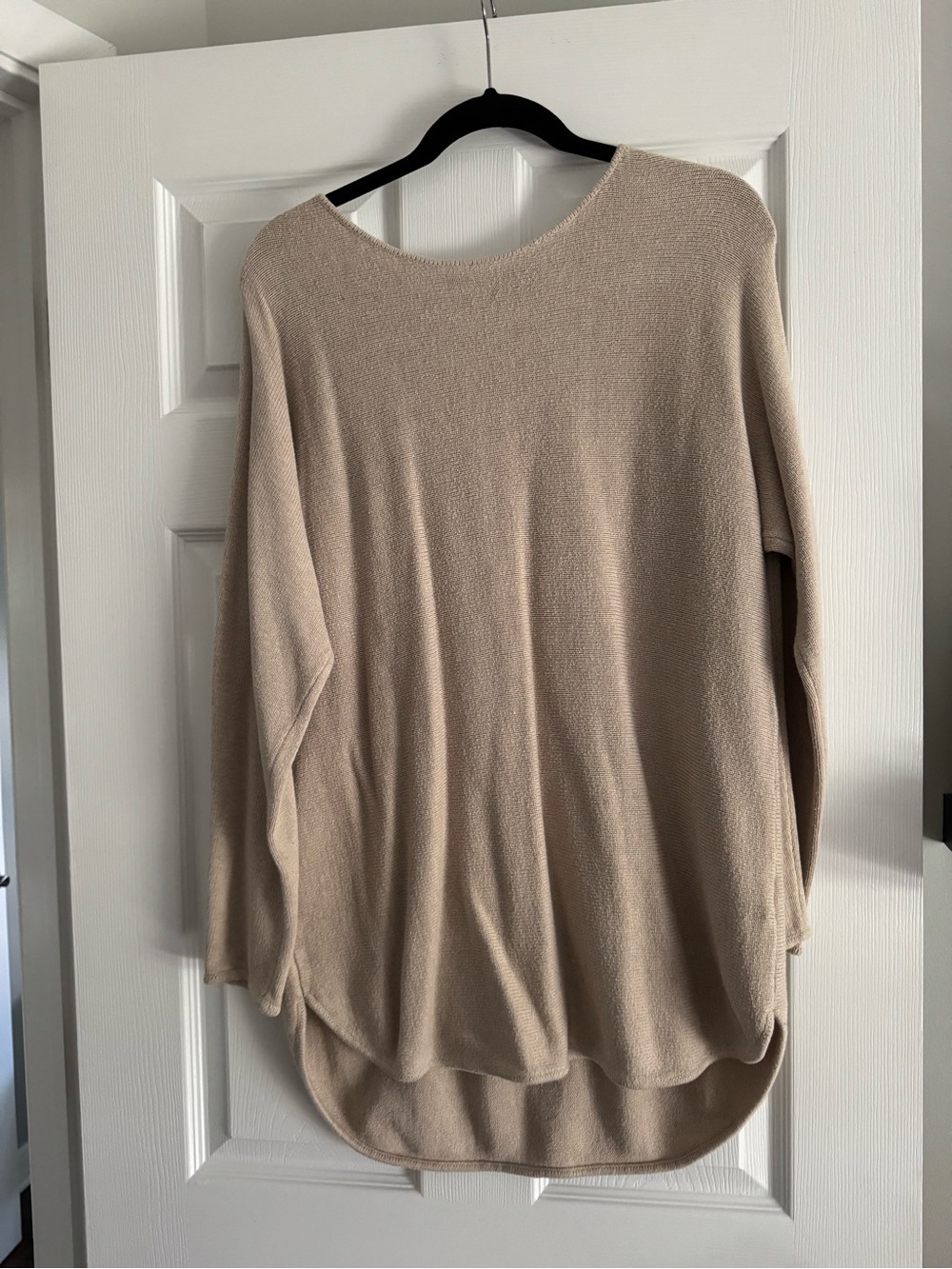 Michael Kors Oversized Scoop-Neck Sweater in Light Taupe